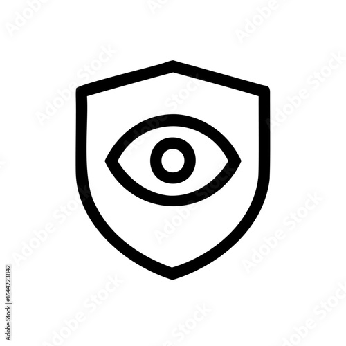 Black eye shield symbol protection