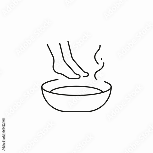 hot foot bath icon sign vector