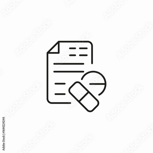 medical prescription pills icon sign vector
