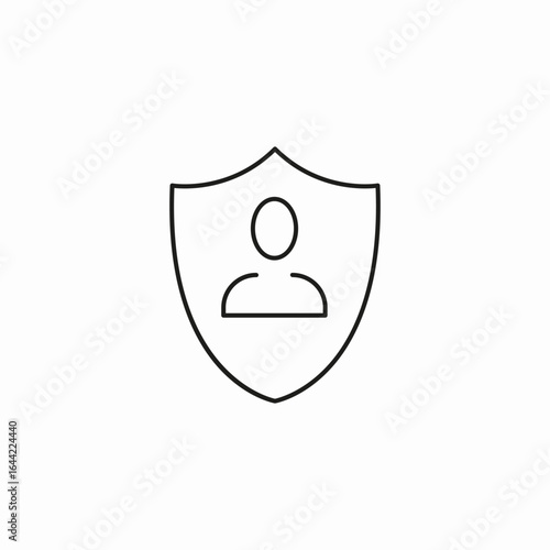 personal protection shield icon sign vector
