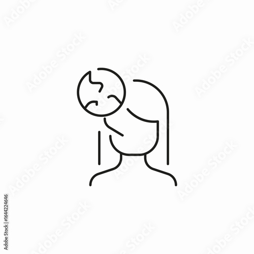 skin disease head icon sign vector