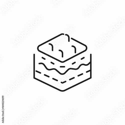 skin layers cube icon sign vector
