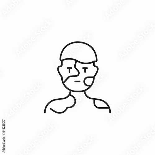 vitiligo man skin disease icon sign vector