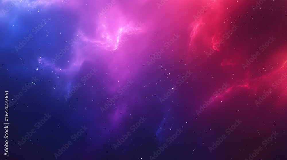 Fototapeta premium Ethereal cosmic nebula background with starry gradient texture