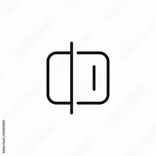 split screen view icon sign vector