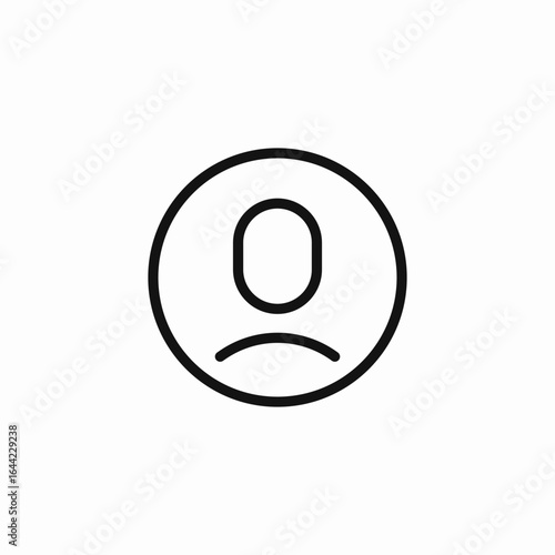 user profile circle icon sign vector