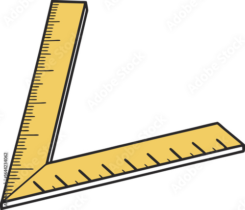 vector illustration of a ruler in white background