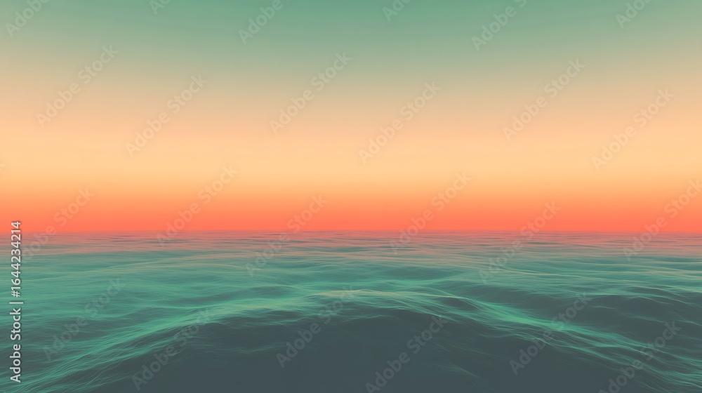 Obraz premium Abstract ocean surface at sunset calm waters and gradient sky landscape