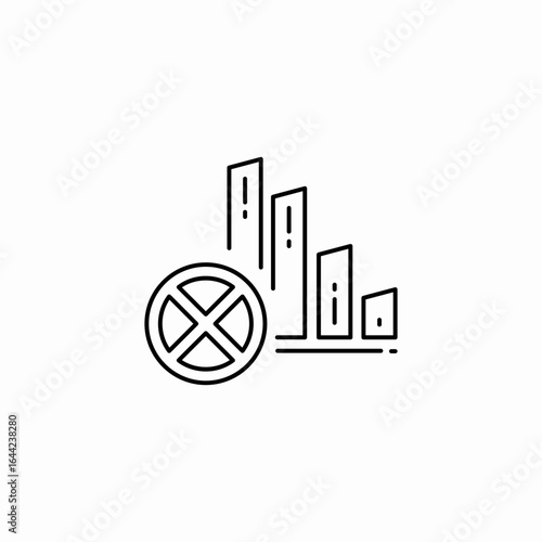 no building growth icon sign vector