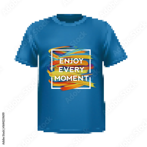 Close-up of a white t-shirt featuring here could be your ad message, perfect for showcasing custom designs or promotional campaigns