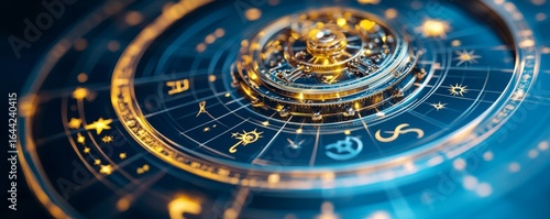 Golden Zodiac Compass Celestial Navigation, Astrology , Horoscope