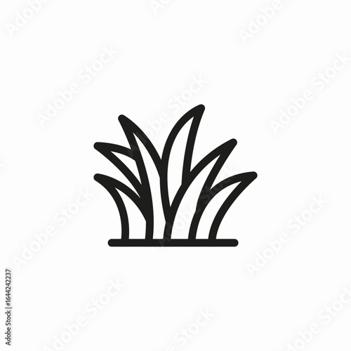 bunch grass icon sign vector