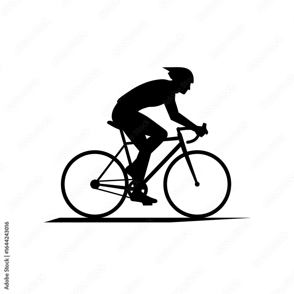 Obraz premium Bicycle rider cyclist silhouette vector icon