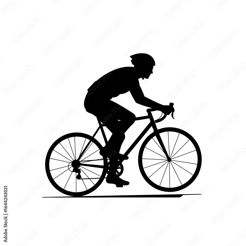 Bicycle rider cyclist silhouette vector icon Bicycle rider cyclist silhouette vector icon
