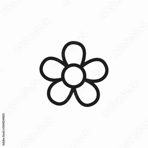 single flower head icon sign vector
