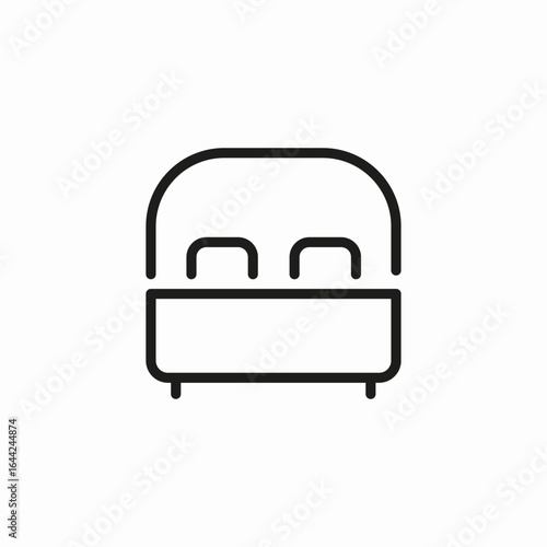 sleeper sofa bed icon sign vector