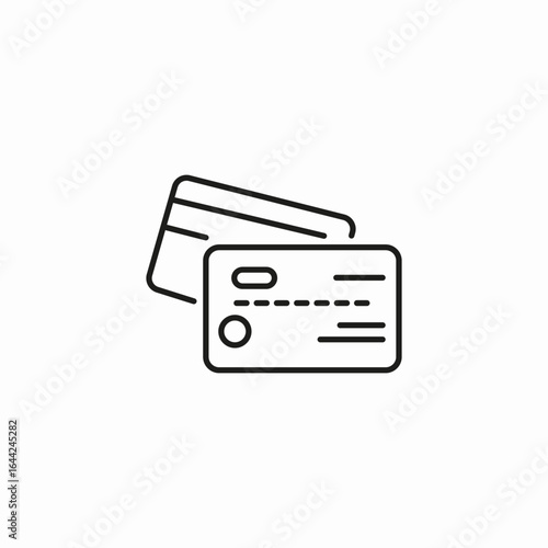 two credit cards icon sign vector