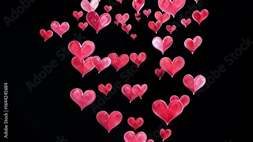 Floating Red Heart Element Material Red Love Floating Background