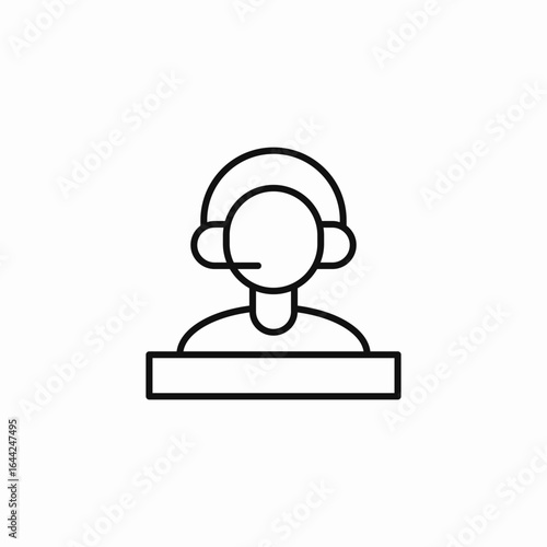 customer service representative icon sign vector
