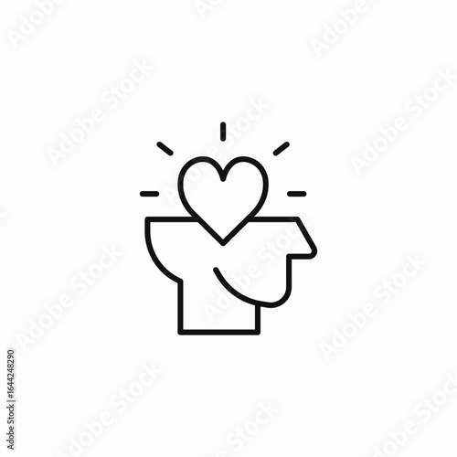 kindness empathy love icon sign vector