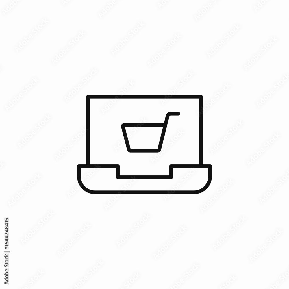 laptop online shopping icon sign vector laptop online shopping icon sign vector