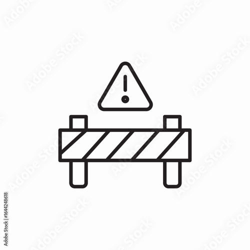 icon vector  road construction barrier 