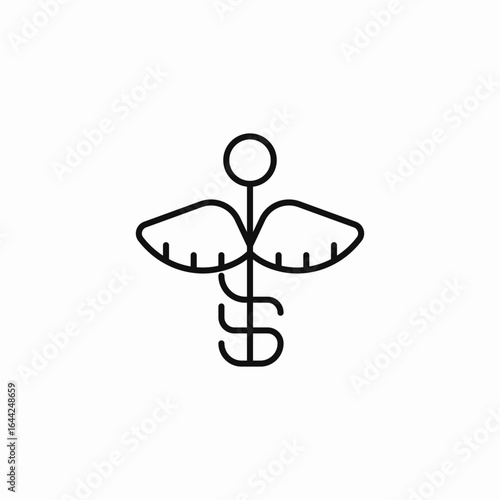 medical caduceus symbol icon sign vector