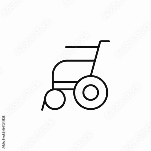 medical wheelchair transport icon sign vector
