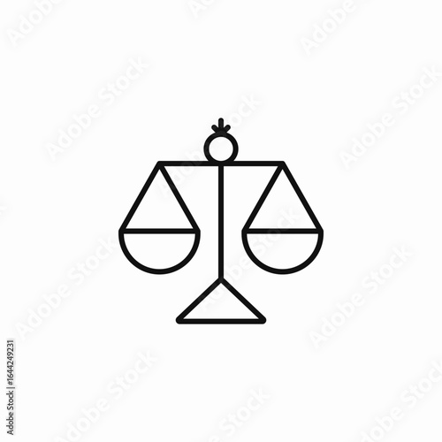 scale of justice icon sign vector