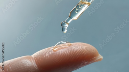 Droplet of liquid on fingertip (1)