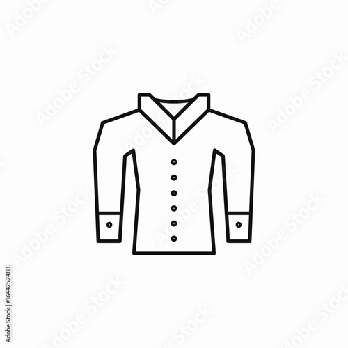 casual longsleeve shirt icon sign vector