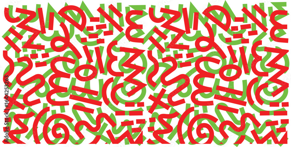 Obraz premium Seamless Christmas pattern with red and green background and snowflakes