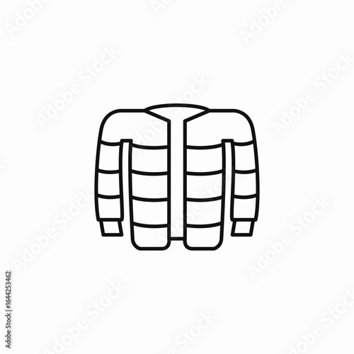 padded winter jacket icon sign vector