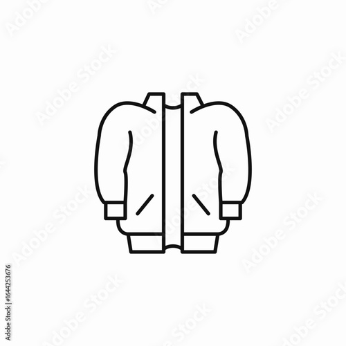 winter jacket coat icon sign vector