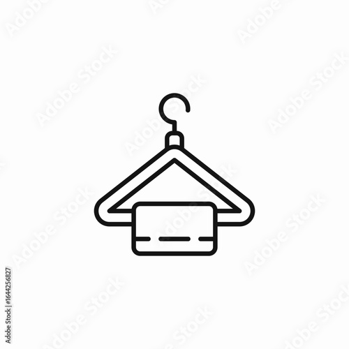 hanger with towel icon sign vector