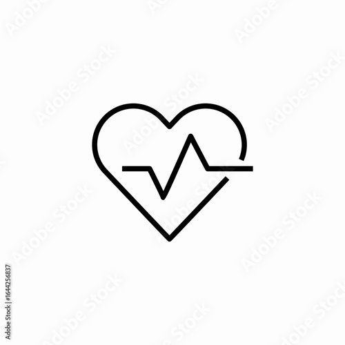 heart and pulse  icon sign vector