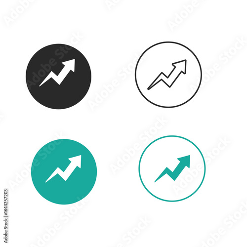 Growing Trend Arrow in Multiple Styles Representing Business Growth and Investment Opportunities with Black Teal and Line Art Design Variations on a White Background Free Download Growing Trend Arrow in Multiple Styles Representing Business Growth and Investment Opportunities with Black Teal and Line Art Design Variations on a White Background - GFXLoad