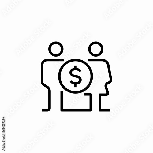 people with dollar  icon sign vector