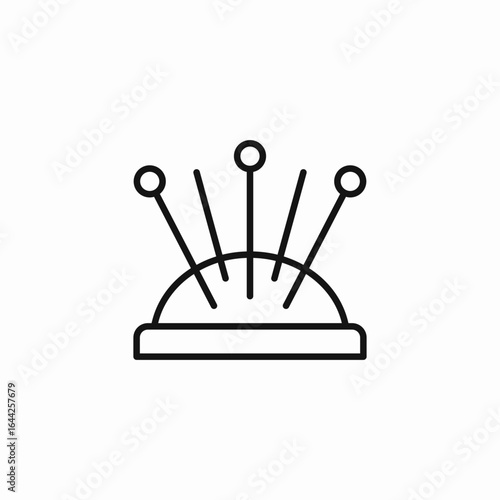 sewing pin cushion icon sign vector