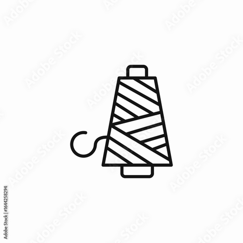 thread spool sewing icon sign vector