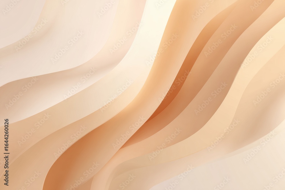 Obraz premium Minimalist warm beige solid background with seamless soft gradient.