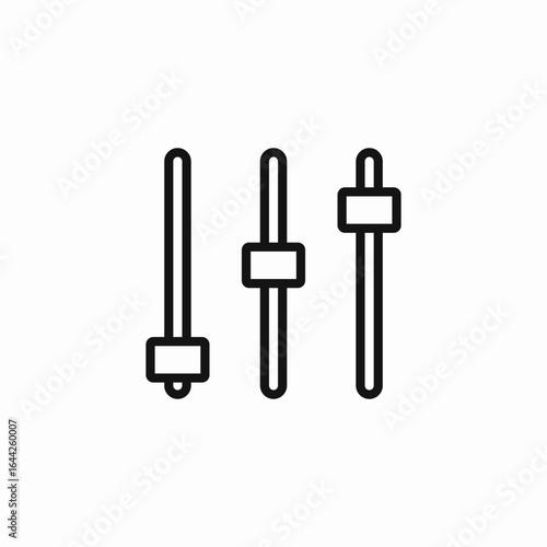 audio mixer faders icon sign vector