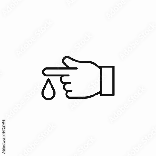 finger blood test icon sign vector