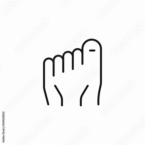 human toes icon icon sign vector