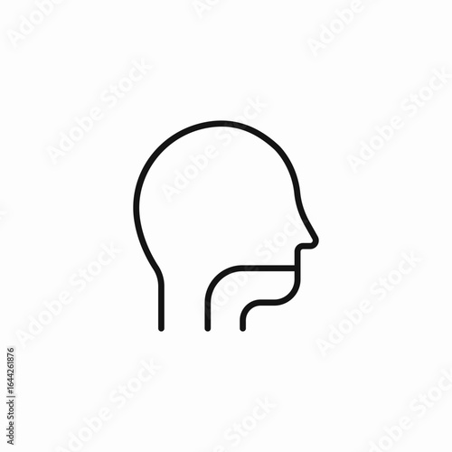 human throat icon icon sign vector