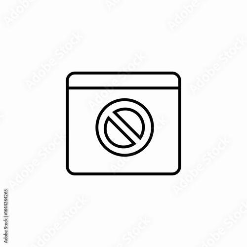 access denied webpage icon sign vector
