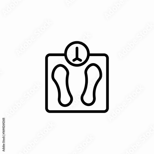 a weighing scale icon sign vector
