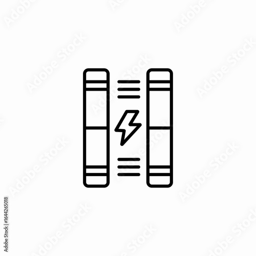 electric book lightning icon sign vector
