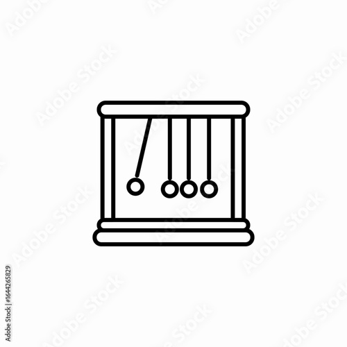 newtons cradle physics icon sign vector