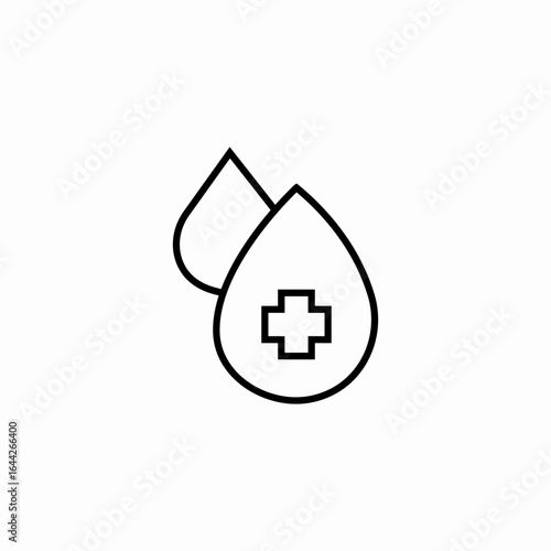 two blood drops icon sign vector
